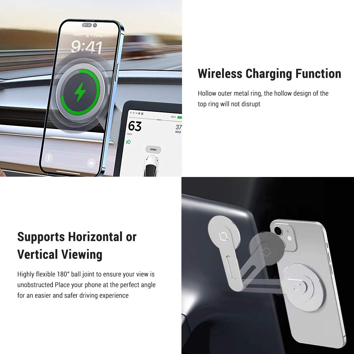 TESERY MagSafe Wireless Mount for Tesla